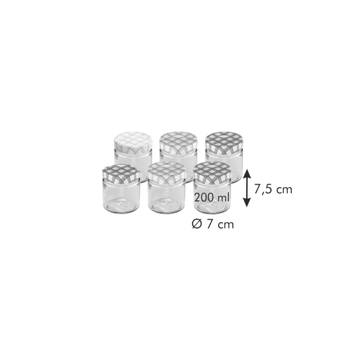 Набор банок Tescoma DELLA CASA 200 мл 6 шт 895112 | Дом и сад
