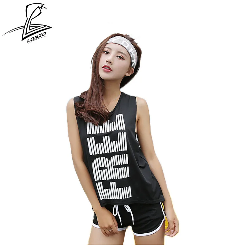 Жилет для йоги LONZO сексуальная сетчатая дышащая футболка без рукавов Женский