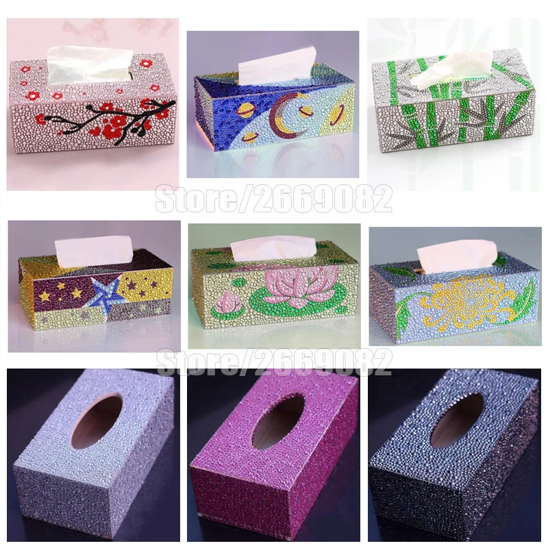 3D коробка для салфеток с алмазной живописью трехмерная художественная Косметика