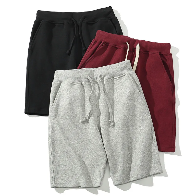 

Men Cotton Elastic Waist Casual Shorts Boys Summer Wear Loose Drawstring Gray Black Beach Shorts Hot Plus Size XXL Breeches Male
