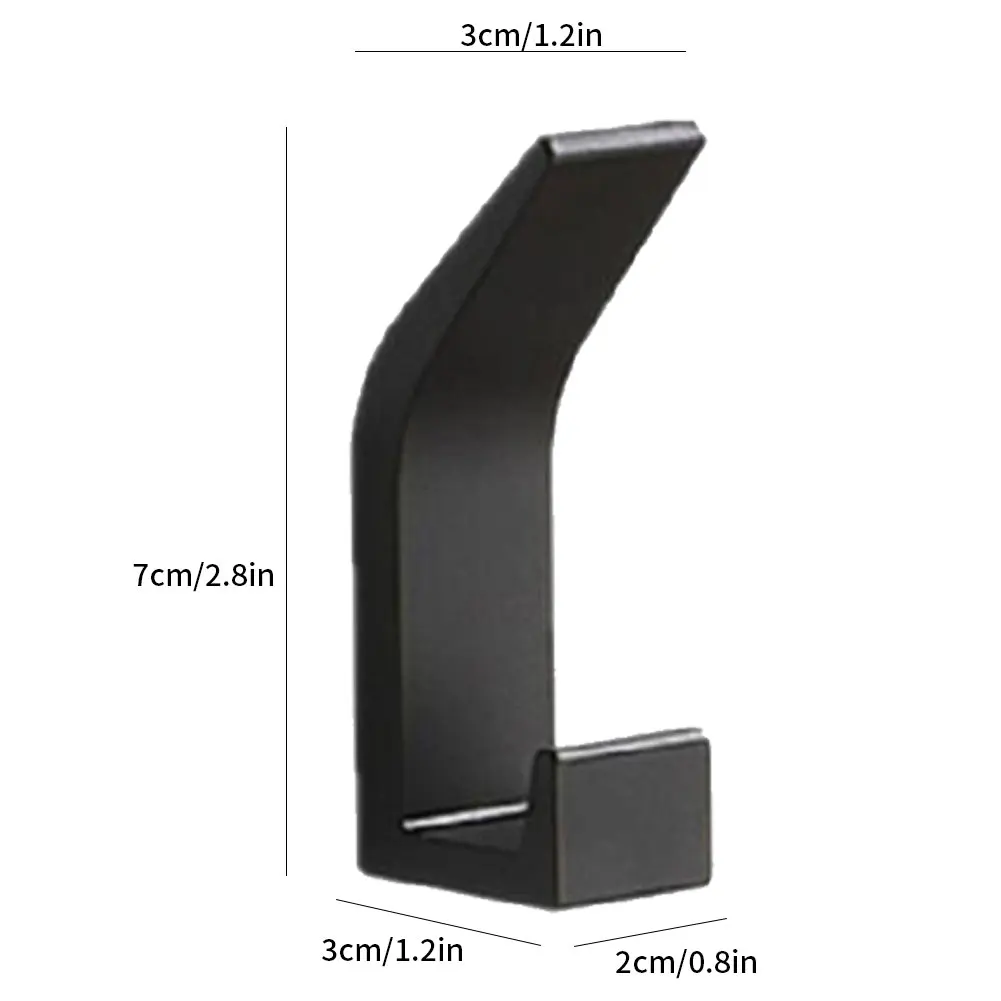 

6PCS Wall Sticking Hooks Free Punching Space Aluminum Bathroom Wall Sticking Hanger Hooks Free Punching Self Adhesive Hook