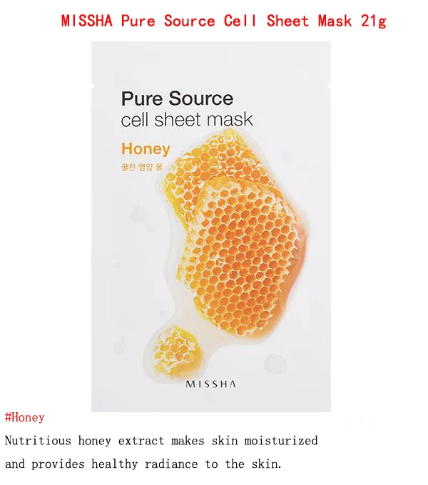 MISSHA маска для лица My Real Squeeze Mask 1 шт. увлажняющая маска для ухода за кожей растительная маска для лица отбеливающая кожа контроль жирности корейская косметика - Цвет: Honey