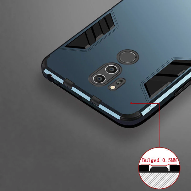Гибридный бронированный чехол с подставкой и подставкой для LG V30 Q6, мягкий ТПУ+ Жесткий ПК ударопрочный чехол для iPhone 11 XS MAX XR для huawei