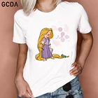 Футболка женская с принтом Рапунцель, модная Милая футболка с графическим принтом, в эстетике, повседневная одежда для девушек, Топ