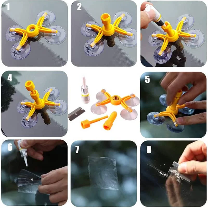 

Car Styling Windshield Repair Kit Car Window Glass Scratch Crack Restore Repair Tool Car Window Screen Polishing Polishing