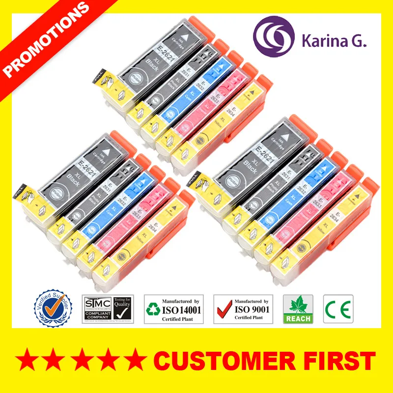 Чернильные картриджи совместимы с T2621 T2631 26XL для принтера Epson expressions XP 700 710 720 610 520 510