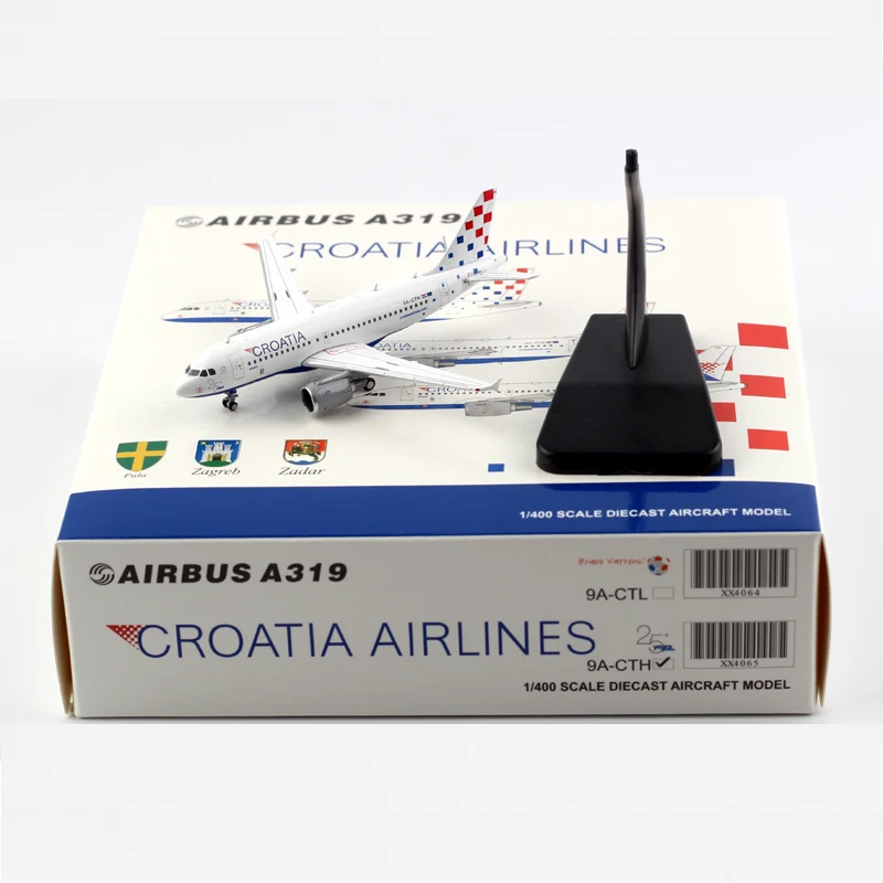 Модель A319 из сплава с базовым шасси 8 5 см 1:400 | Игрушки и хобби