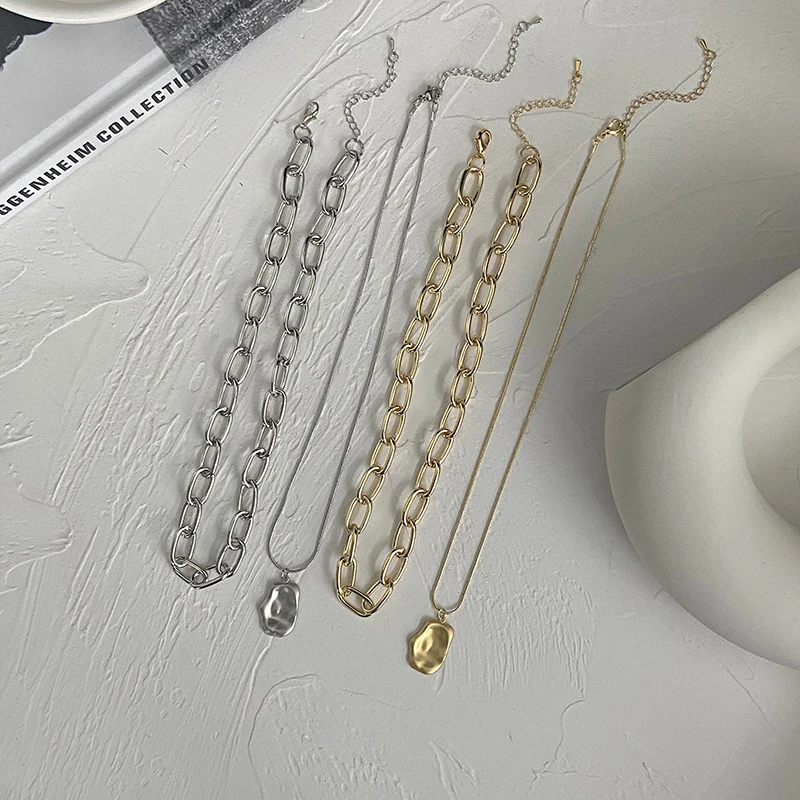 Индивидуальная абстрактная подвеска толстая цепочка ожерелье для женщин