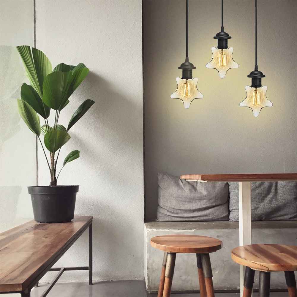 Black European Retro Bar Restaurant Simple Small Chandelier Coffee Shop Counter Light | Лампы и освещение