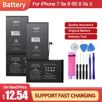 original lithium battery for iphone x battery 7 se 6 6s 8 xs battery high capacity internal batteries replacement with tools kit