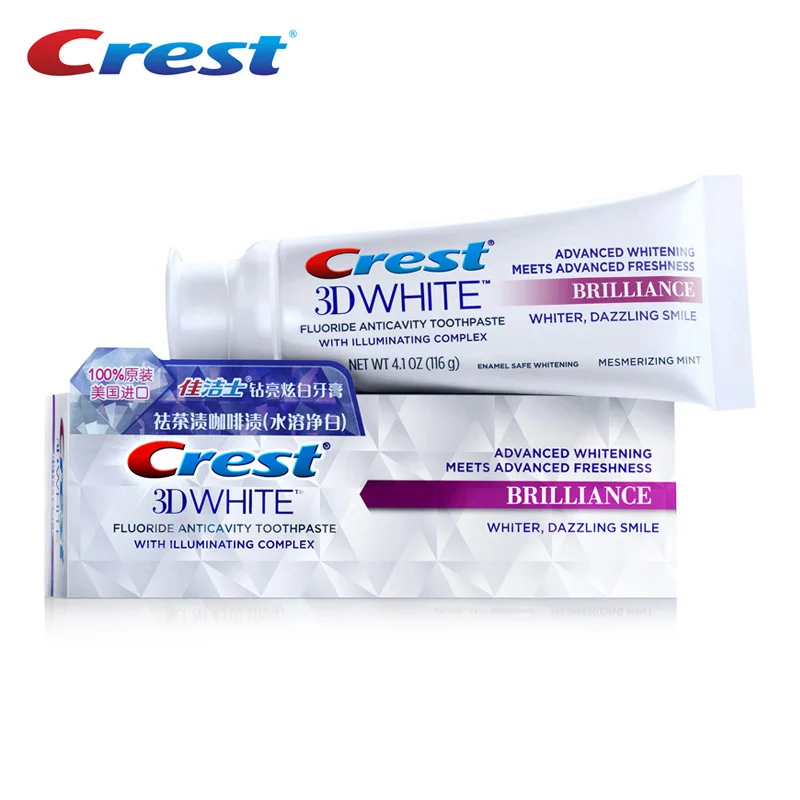 Зубная паста Crest 3D White, улучшенная свежесть, отбеливание зубов, технология отбеливания зубов, муссовая пена, зубная паста - изображение