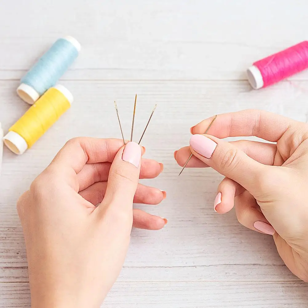 Коробка для ручного шитья инструменты вышивания отверстие сбоку 12 игл