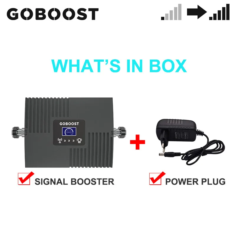 

GOBOOST Cellphone Signal Booster 2G 3G 850 LTE 800 1800 2600 MHz Single Band Repeater Mobile Cellular Amplifier For B5 B20 B3 B7