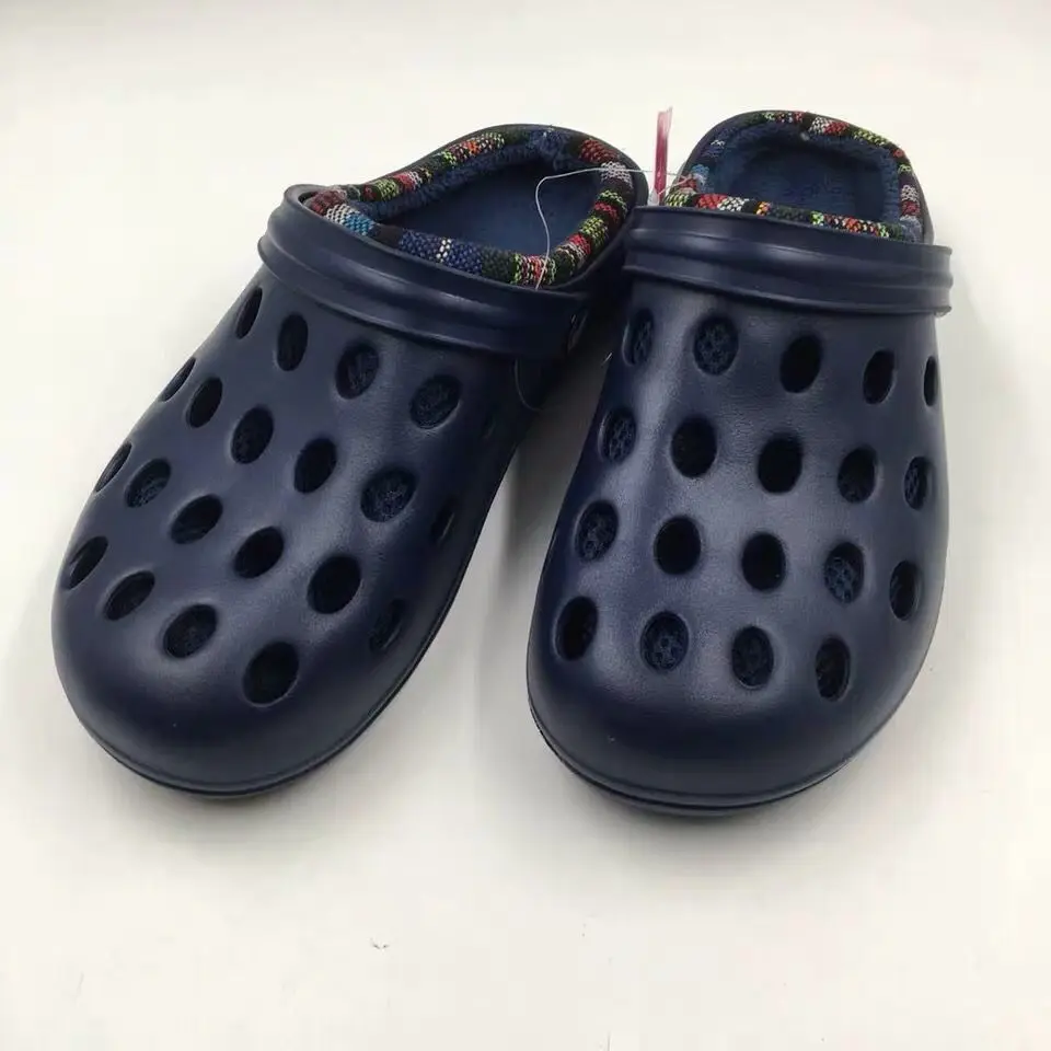 RH/Оригинальные Теплые Зимние садовые Сабо Меховая домашняя садовая обувь EVA