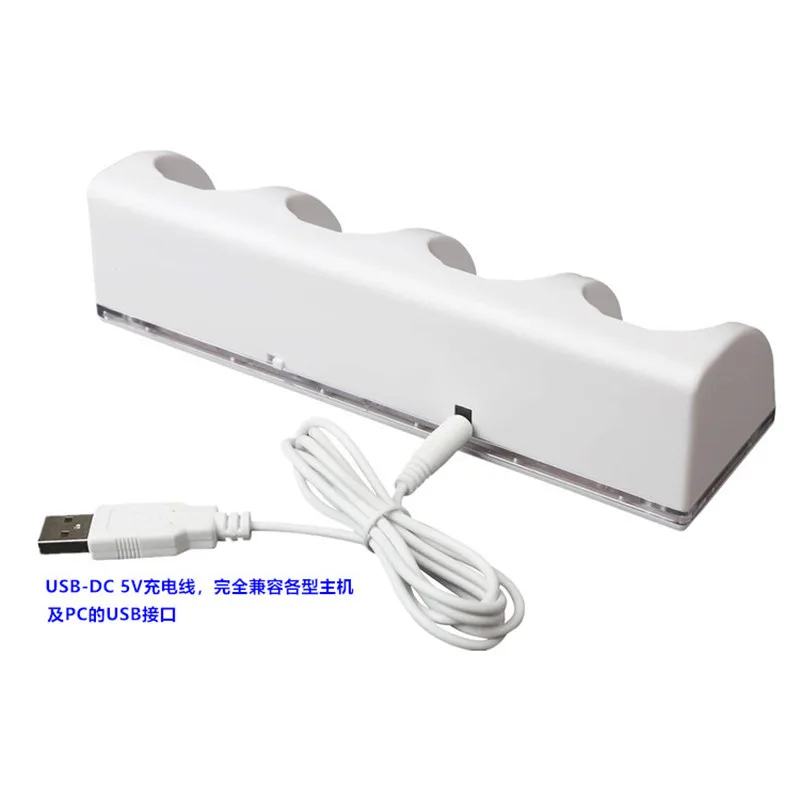 NEW For Wii-Remote Controller N-switch Accessory Profession Wii-Battery Charger Dock Stand + 4 x 2800 mAh Rechargeable Batteries |
