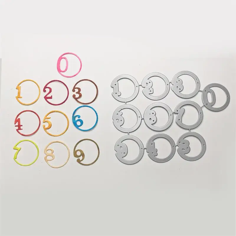 

Metal Cutting Dies special Circle Numbers 1-9 Decoration cut die for DIY Scrapbooking Crafts new 2019 Embossing Die Cuts