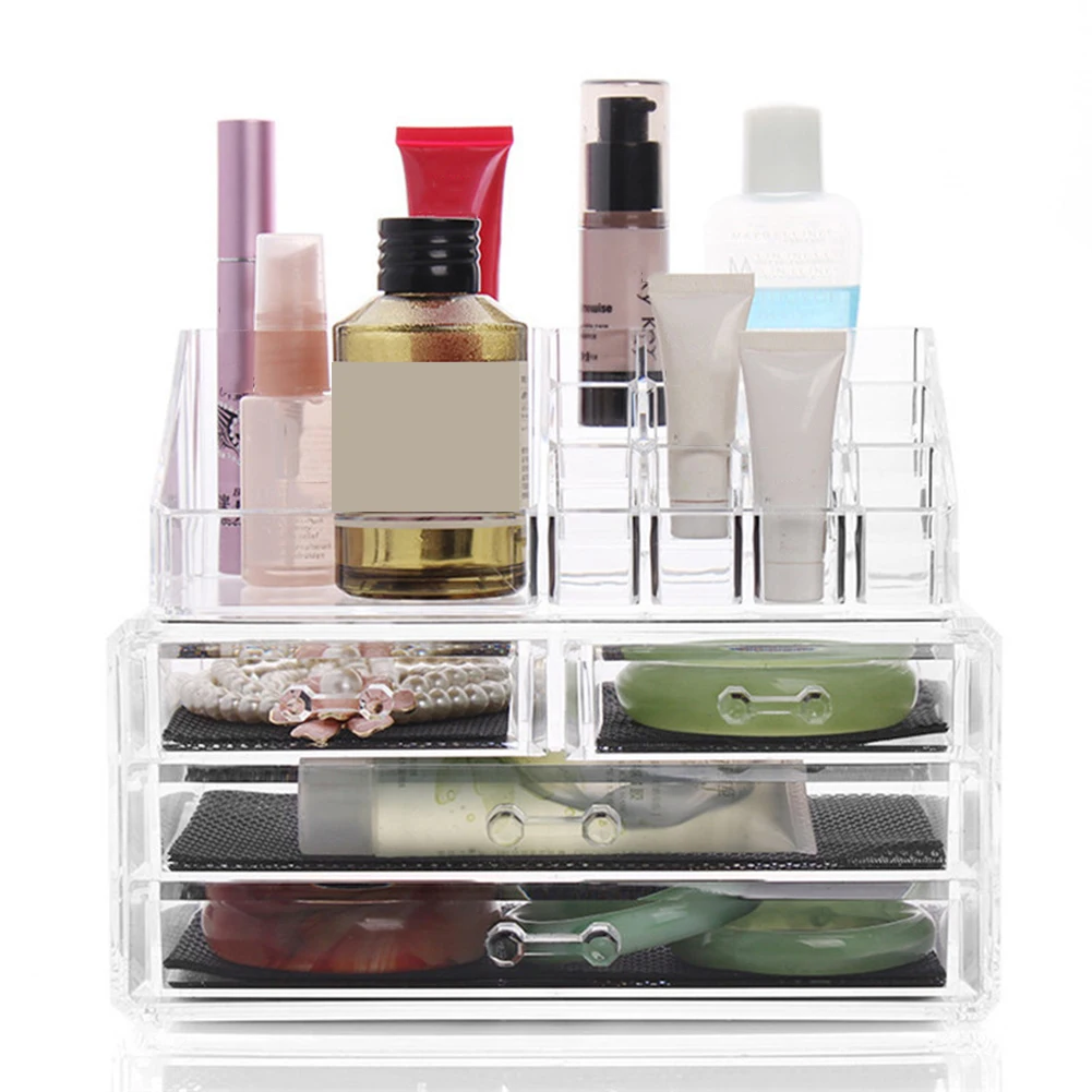 Прозрачный органайзер для макияжа прозрачная компактная полка Blushes хайлайтеры