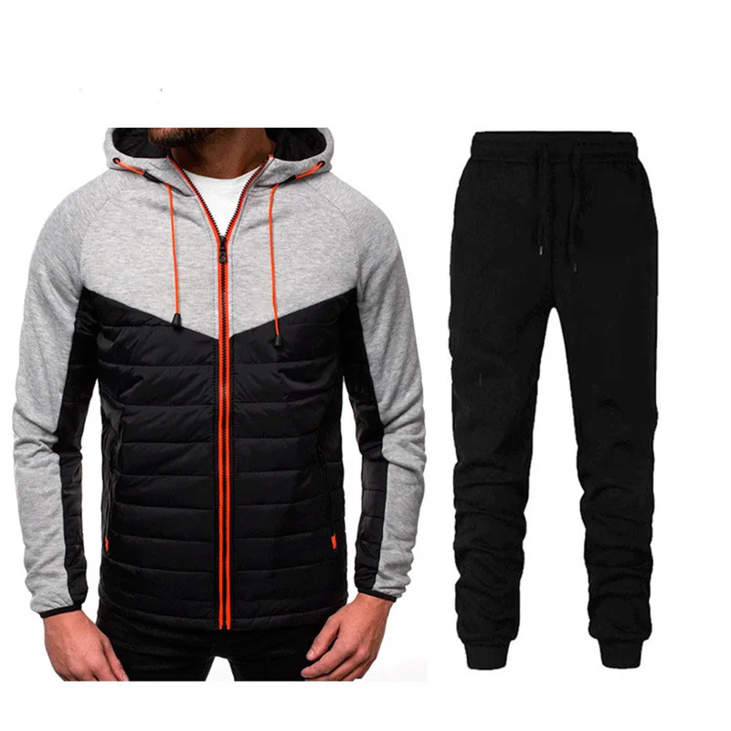 

Men Hoodies Jackets+Pants Sets Fashion Hooded Men's Windbreaker Casual Slim Male Sweatshirt+Sweatpants Jog Coat Sports Clothing