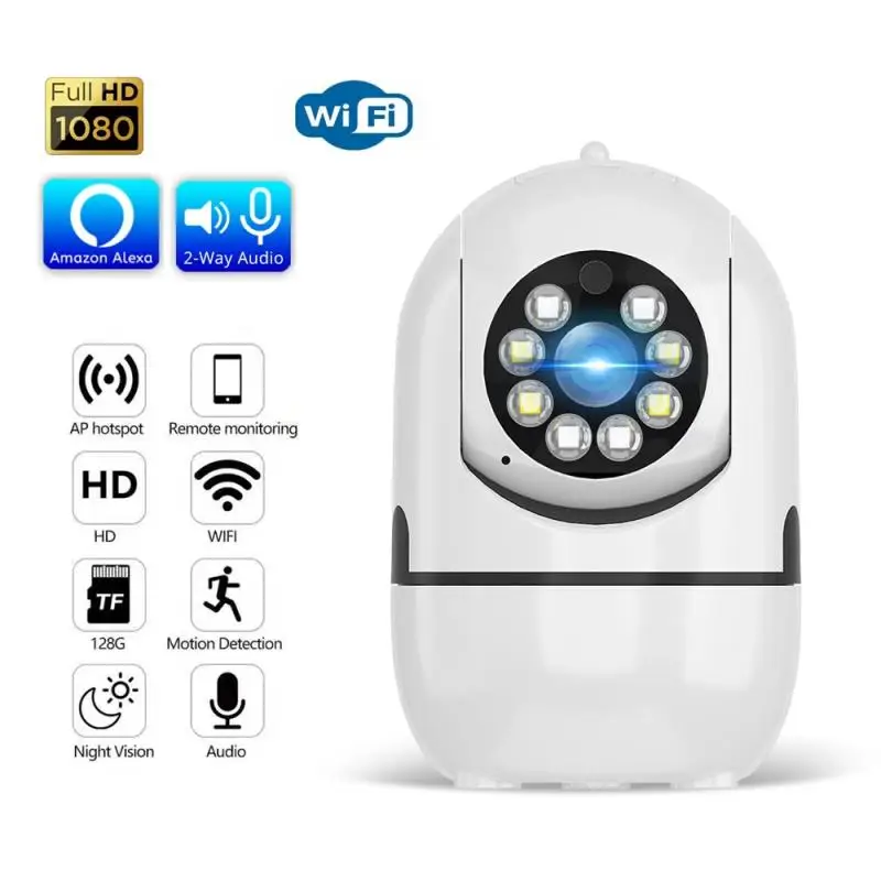 

1080P HD WiFi IP Camera Smart Home Indoor Security Surveillance CCTV PTZ Camera Motion Detection Baby Pet Monitor Securite Cam