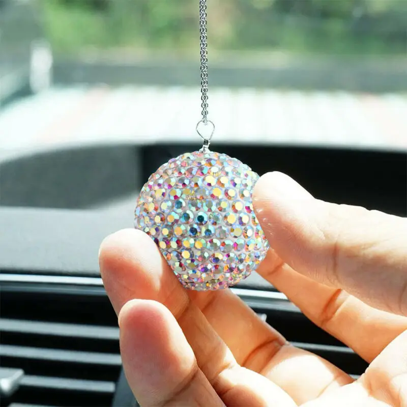 

Collection Car Gift Pendant 3.5cm Rear View Mirror Rhinestone Colorful
