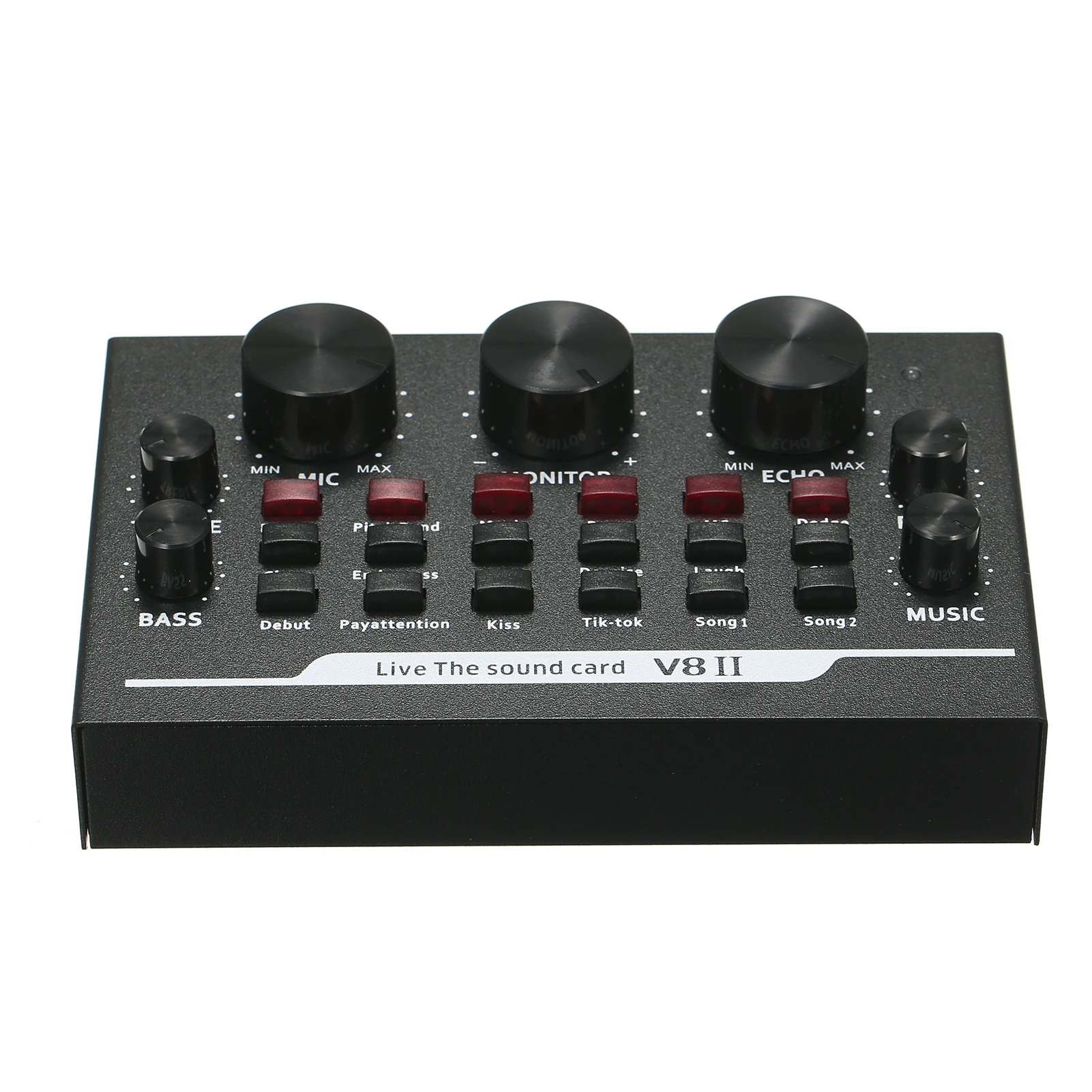 Аудиомикшер V8II с поддержкой прямого эфира, подходит для записи фильмов, интервью, видео на YouTube