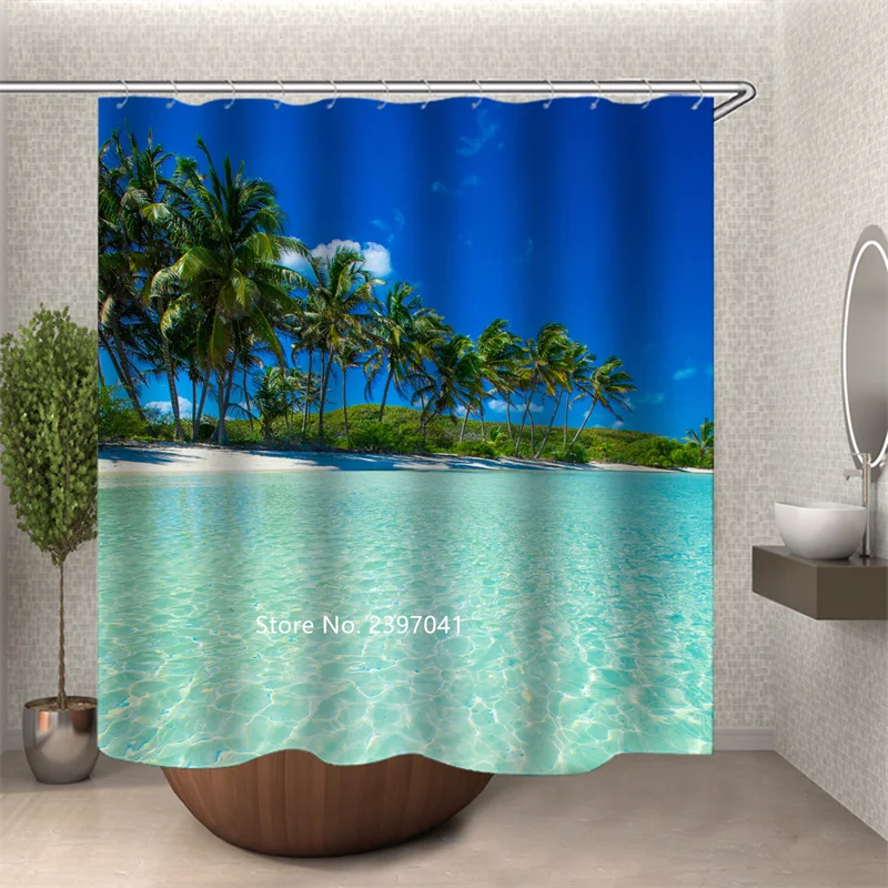 

Home Decoration Lovely Oil Painting Animal Red Love Shower Curtain Shower Room Partition Waterproof and Mildewproof Hook