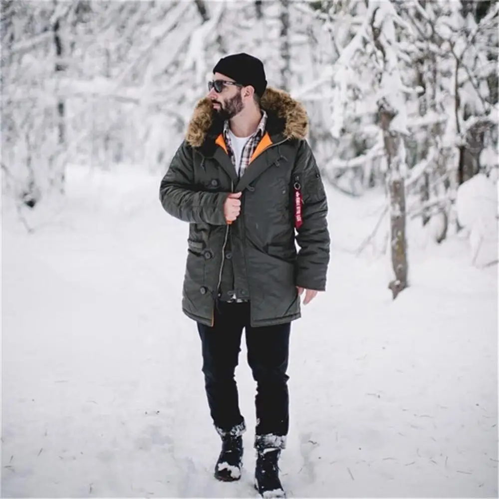Winter flying air force cotton coat men's cotton coat jacket hooded thick men's and women's wear mid-length padded jacket