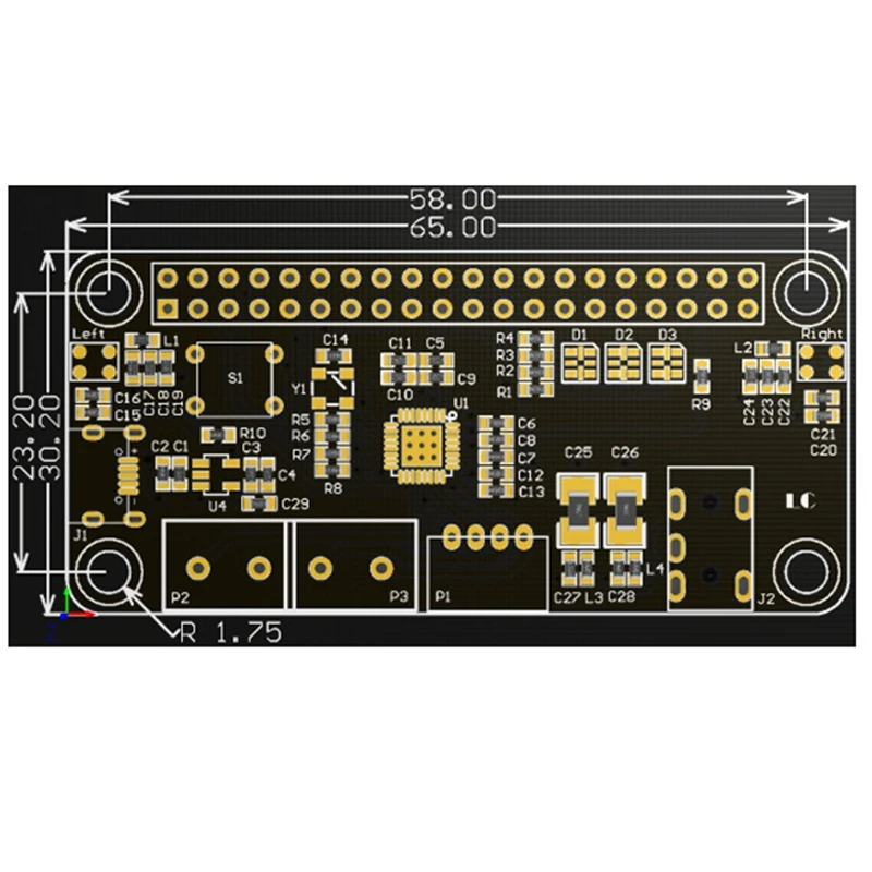 WM8960 Hi Fi звуковая шляпа &quotкарта&quot для Raspberry Pi стерео кодека Play/Record I2S Port Dual Micphone