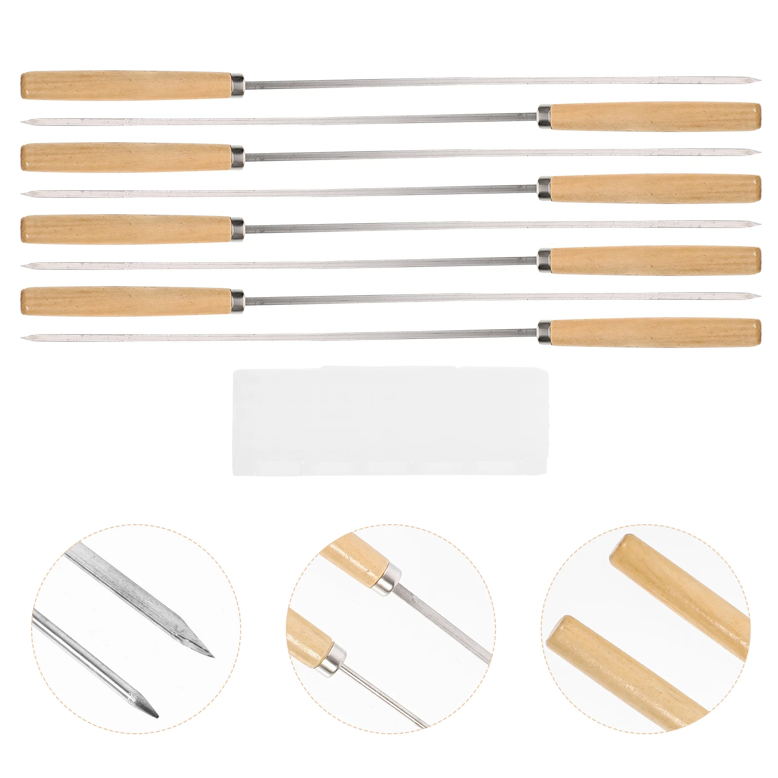 

20pcs Useful Skewer Set Food Skewers Grill Supplies with 1pc Meat String Device