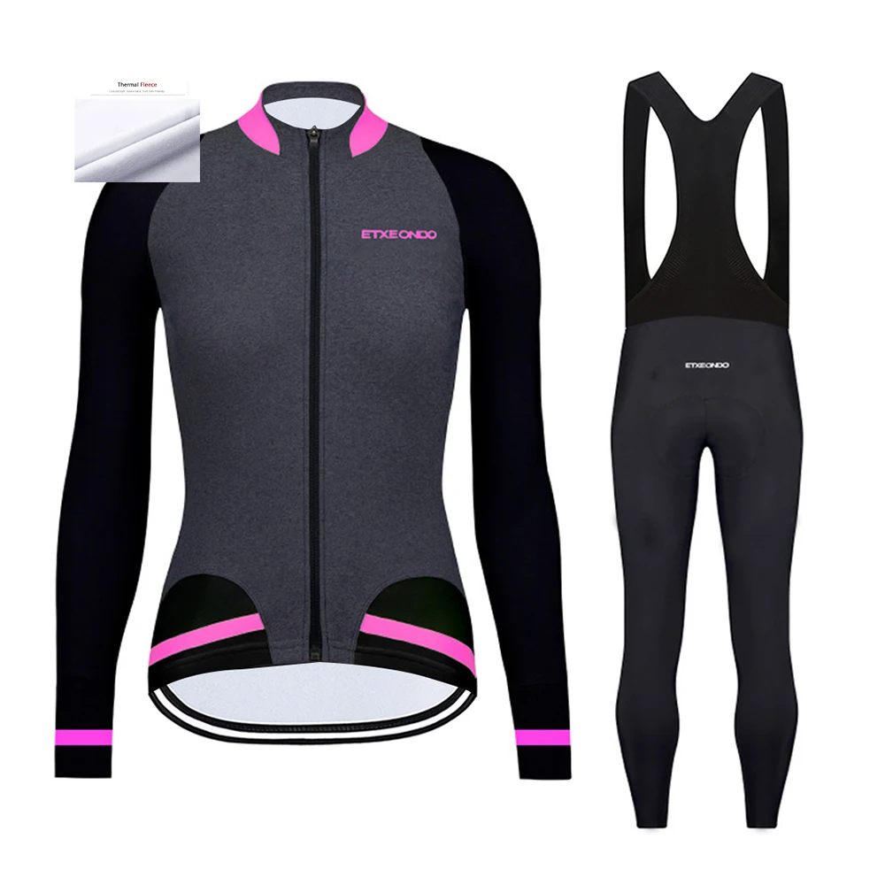 Комплект велосипедный Etxeondo зимний теплый флисовый комплект из Джерси с длинным