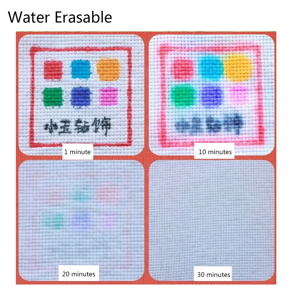 

4Pcs Disappearing Ink Fabric Marker Pen Temporary Marking Water Erasable Pen for Patchwork Fabric Cross Stitch Mark Sewing Tools