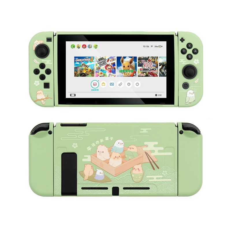 

For Nintend Switch Cute Parrot baby Cartoon Fairy League Dessert TPU Soft Cover Back Girp Shell For Nintendo Switch