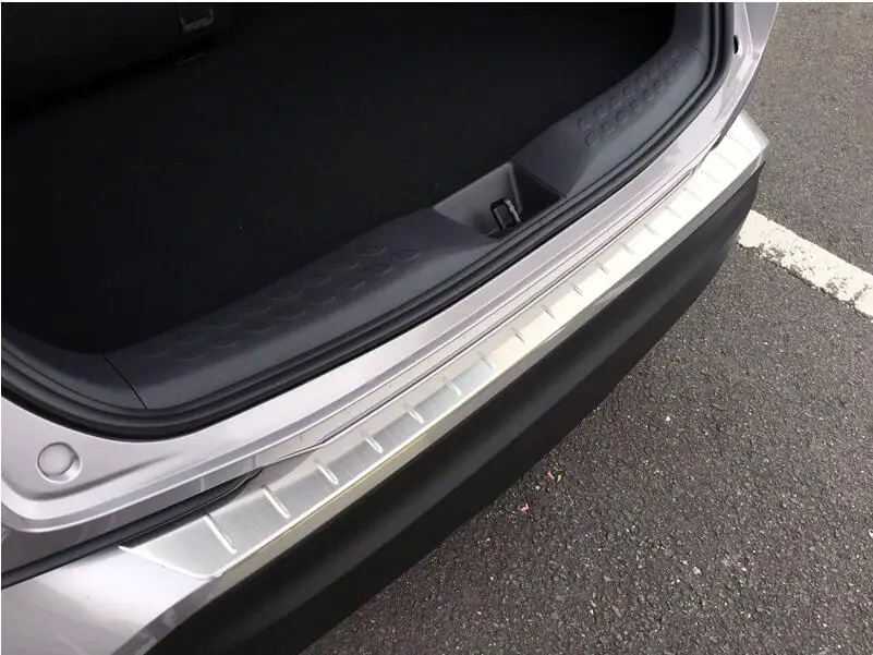 

Внутренняя и выходная накладка на задний бампер из нержавеющей стали, обрезная накладка, 2 шт. для Toyota C-HR C HR 2016 2017, автомобильные аксессуары