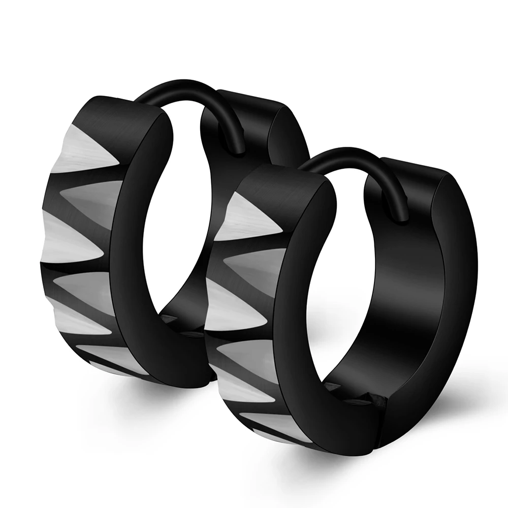 Cute Hoop Earrings for Men Punk Stainless Steel Huggie Small 3 Colors | Украшения и аксессуары