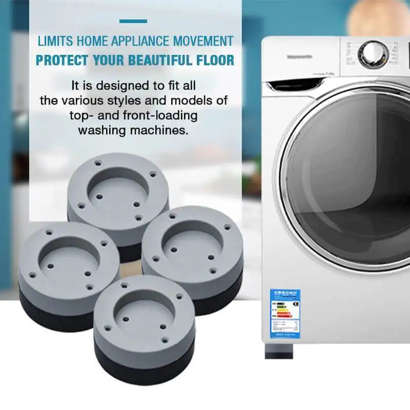 

4Pcs Anti Vibration Feet Pads Washing Machine Rubber Mat Anti-Vibration Pad Dryer Universal Fixed Non-Slip Pad