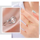 Обручальное кольцо с сердечком из нержавеющей стали для женщин и девочек, христианский крест, регулируемые ювелирные изделия с Иисусом, аксессуары, подарки