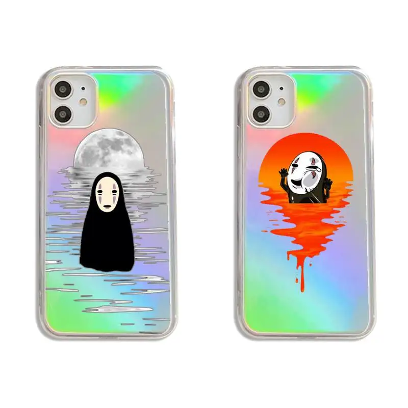 

No Face man Spirited Away anime Phone Case Transparent for iPhone 7 8 11 12 se 2020 mini pro X XS XR MAX Plus