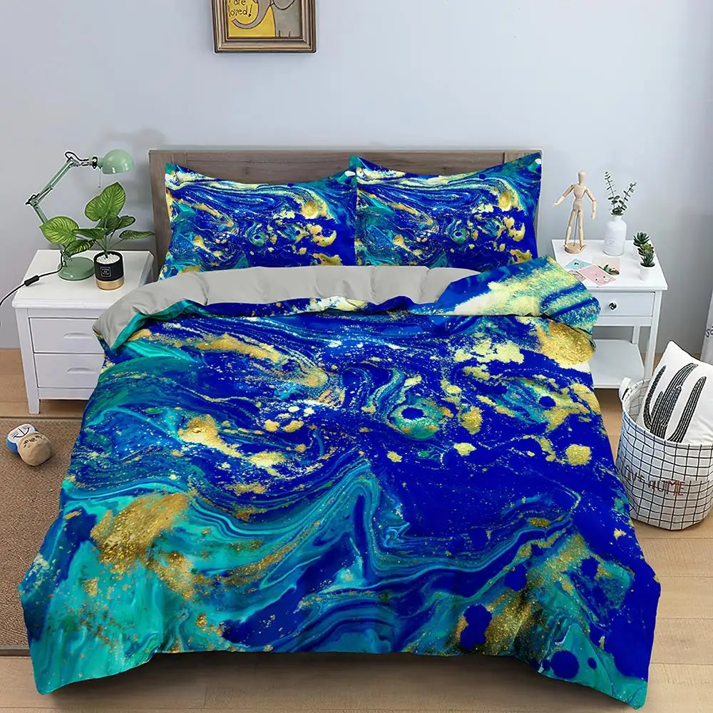

Marble pattern Bedding Set Abstract Duvet Cover With Pillowcase Quilt Cover Queen King Bed Linens Luxury Bed Quilt Cover