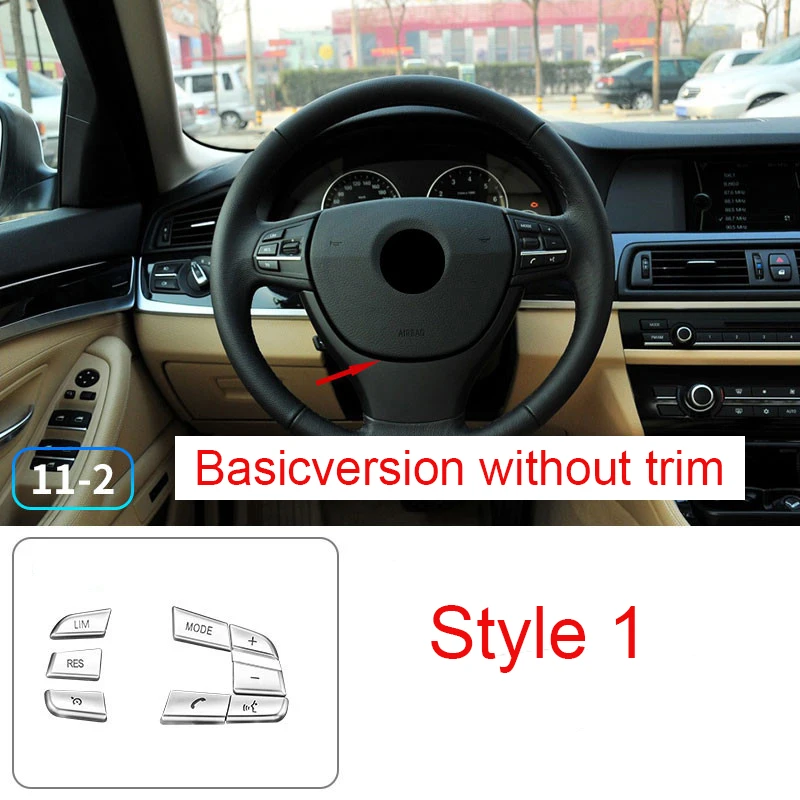 

Steering Wheel Button Stickers Interior Modification For BMW F10 F18 F01 F02 F07 5 7 Series 5GT 520 523 525 528 530 730 740