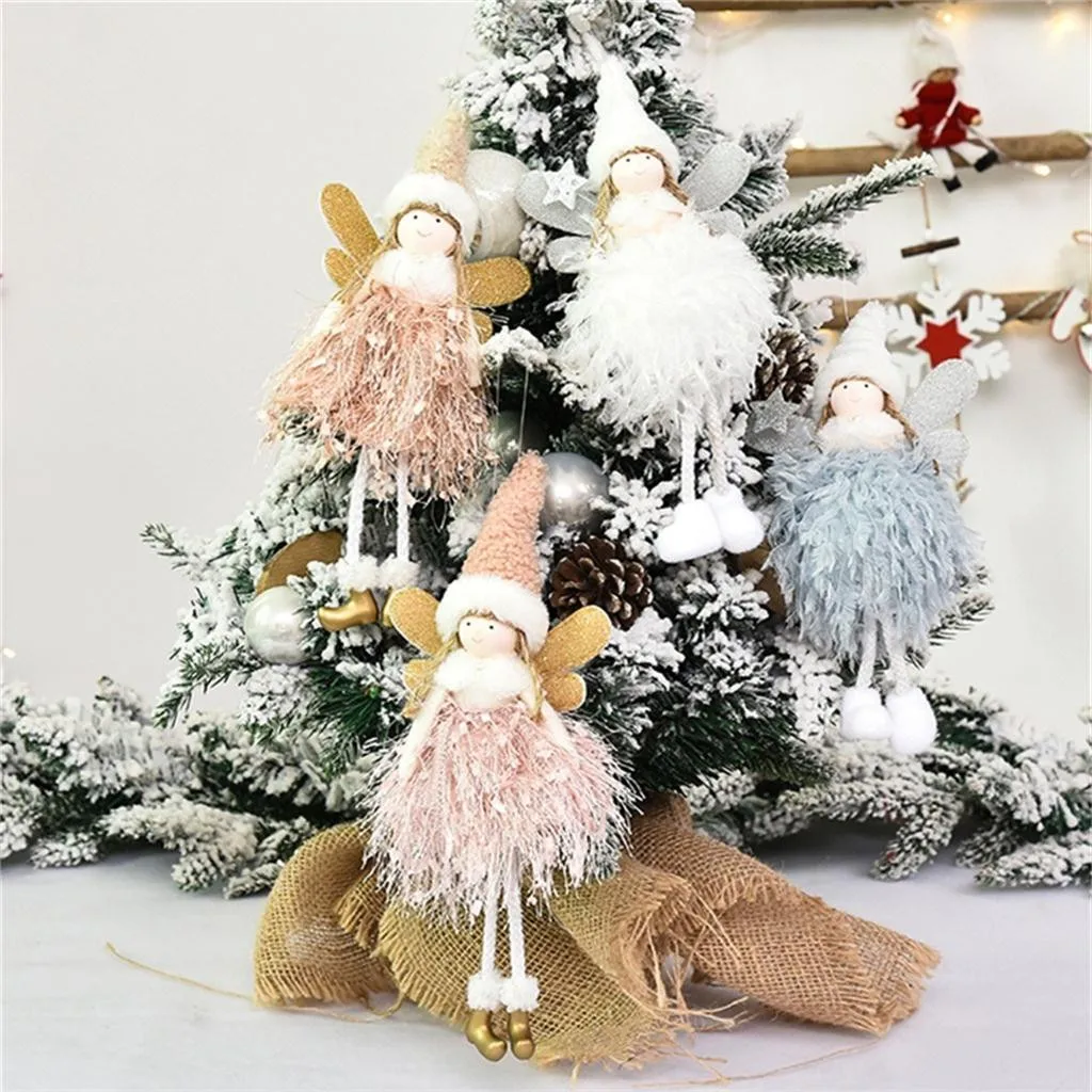 Ангел Кукла Рождественские украшения для дома гирлянда Рождественская елка
