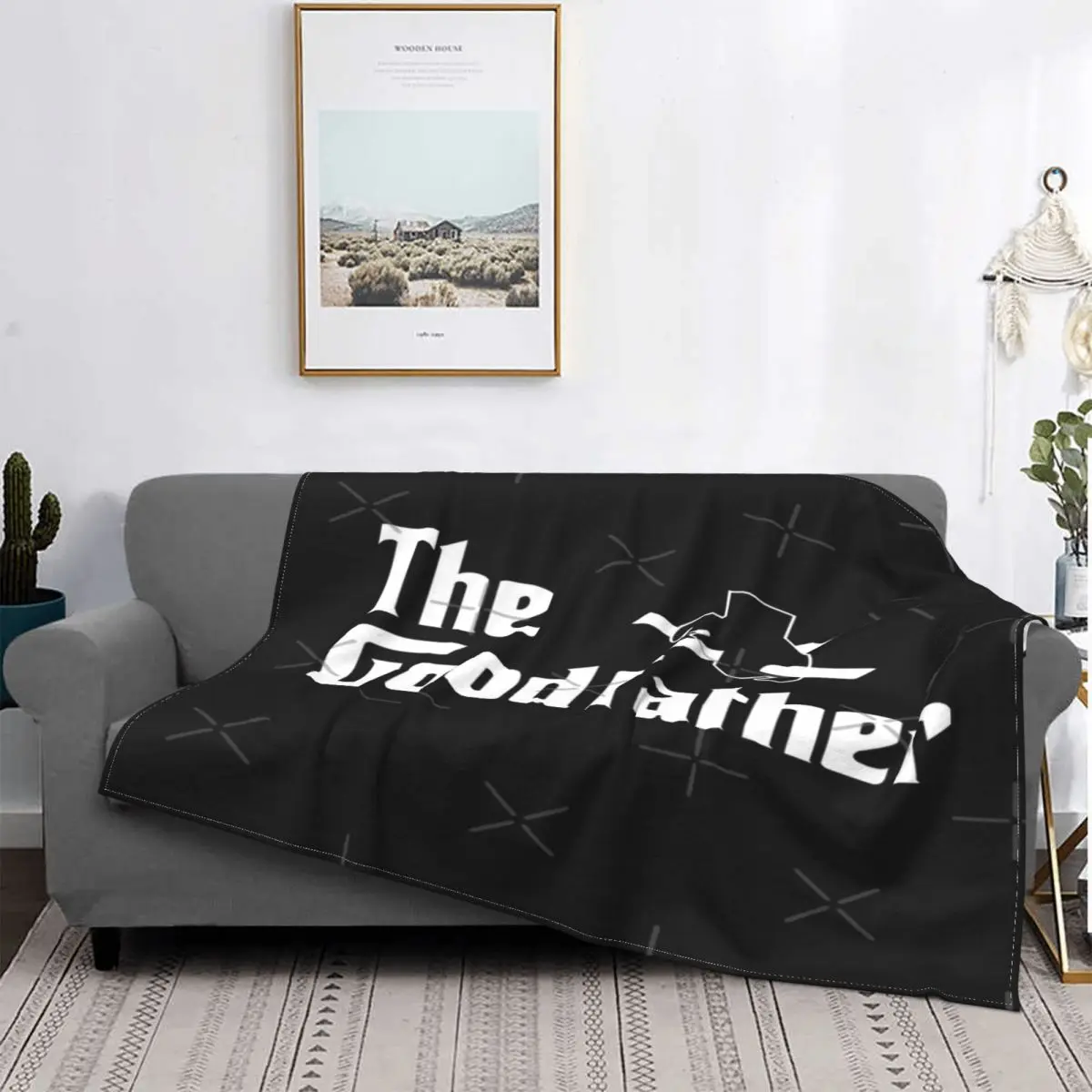 

The Goodfather-Manta a cuadros para cama, toalla de playa, toalla de muselina, toalla de playa de lujo