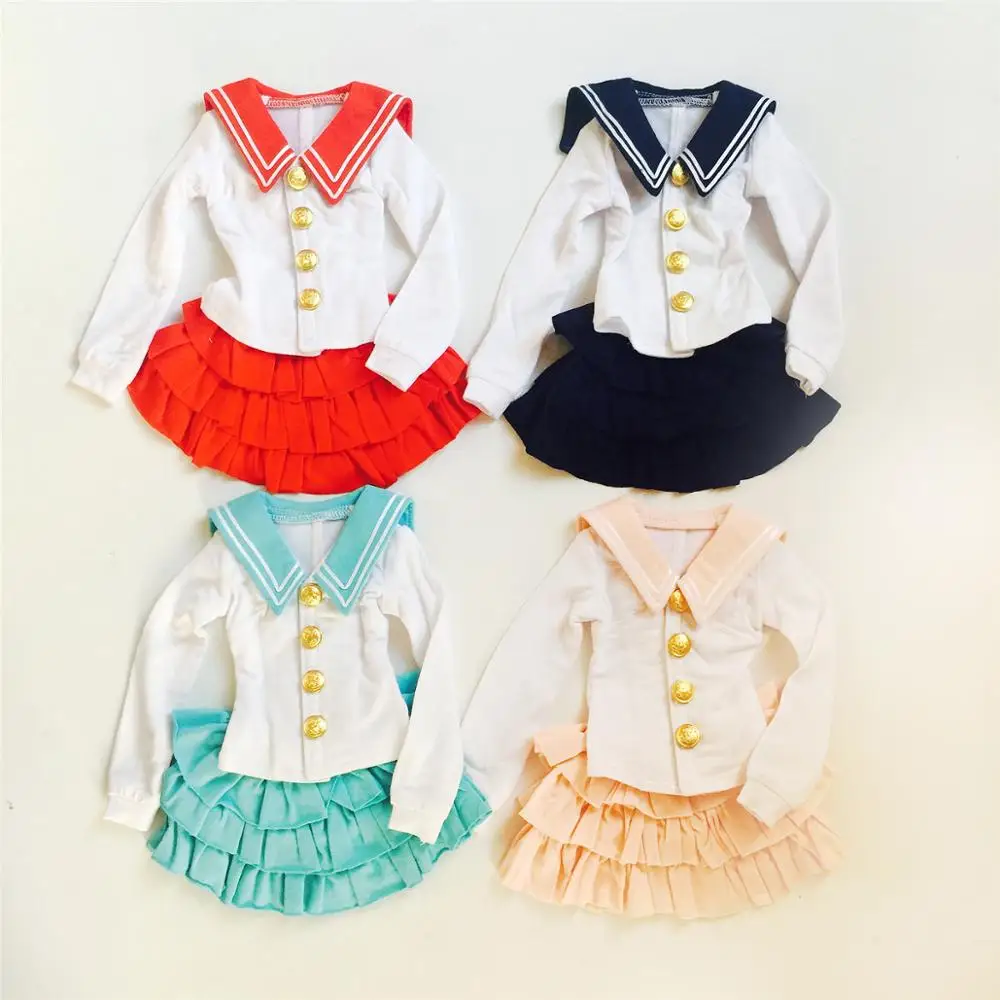 

Cateleya bjd doll 1/3 1/4 knitted sailor uniform cake skirt