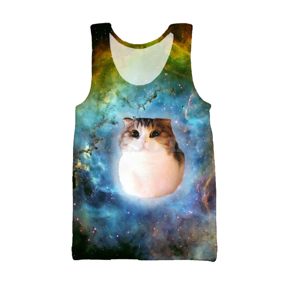 Футболка мужская оверсайз с 3D-принтом кота забавная тенниска графическим