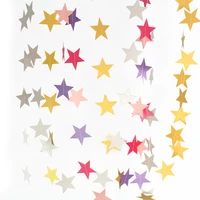 colorful star hanging flag birthday party party background layout decoration five pointed star pull flag banner wholesale