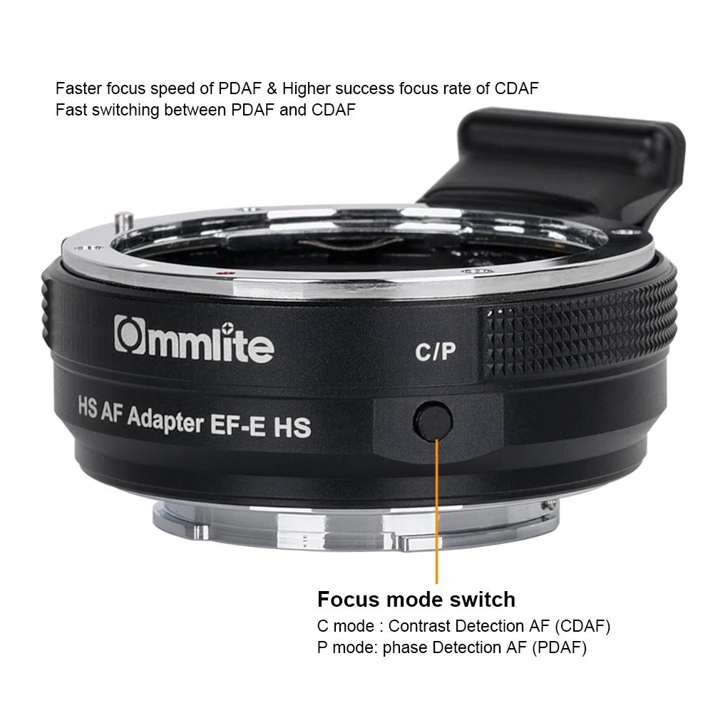 

Commlite CM-EF-E HS Faster Auto Focus Lens Adapter for Canon EF/EF-S Lens for Sony E-Mount Camera A9 A7RIII A7 A6000 A6300 A6500
