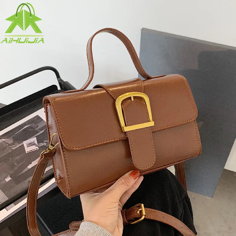 

Retro Fashion Women Shoulder Bag Small Handbags And Purses Designer Solid Color Messenger Bag For Women Flap Mini Shoulder Bags