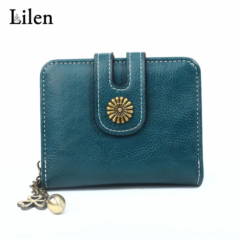 LILEN ретро женский кошелек для монет многофункциональная складывающаяся карточка
