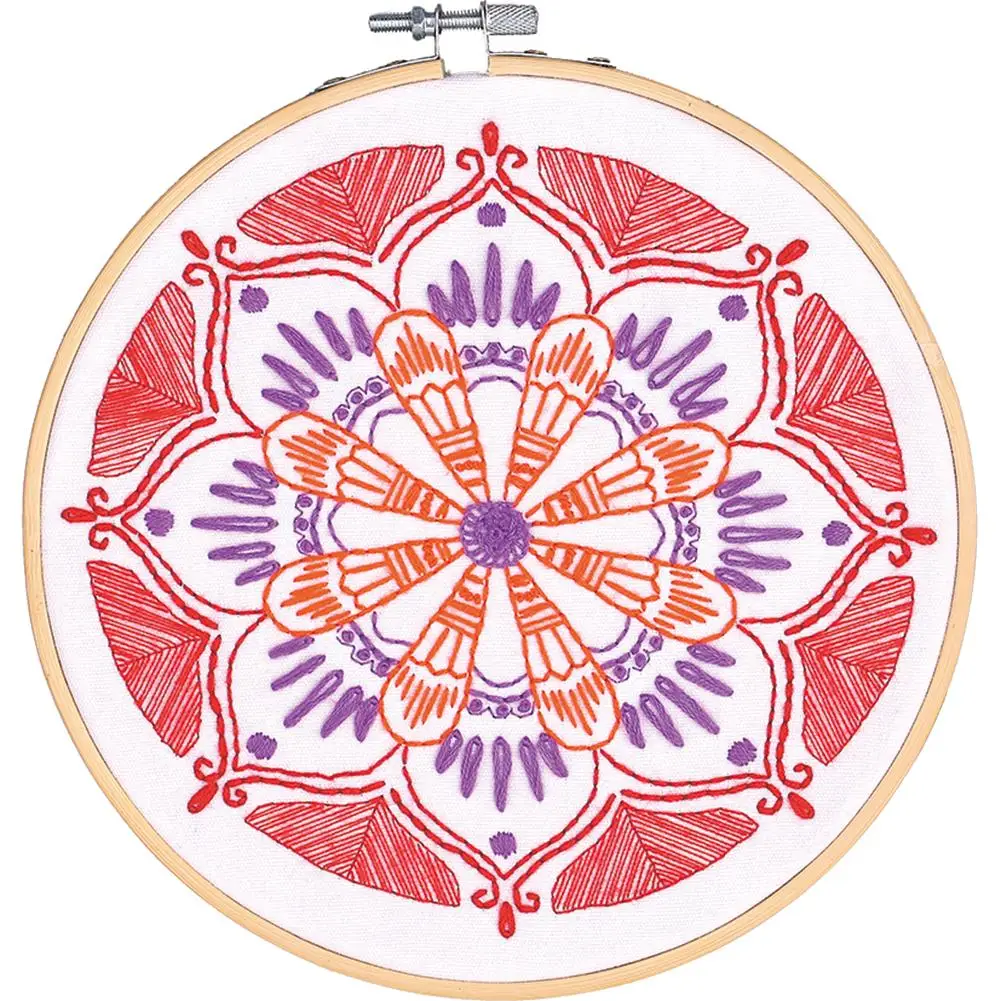 Набор для вышивки крестиком с узорчатой вышивкой бамбуковые пяльцы вышивания