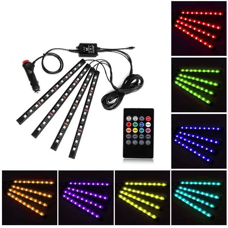 Водонепроницаемый светодиодный светильник SMD5050 RGB многоцветная автомобильная