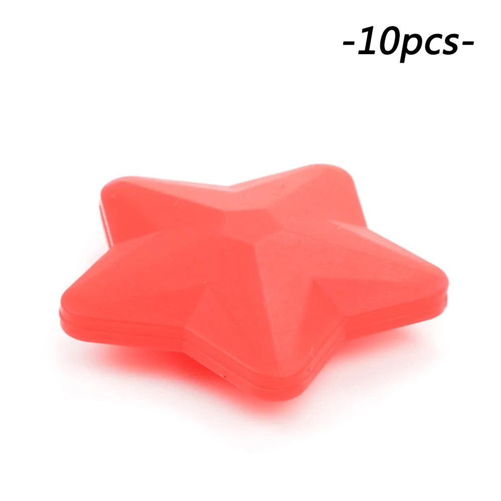 Scarlet red LOFCA 10 шт. силиконовые бусины Мягкие Детские Прорезыватели для зубов Diy ювелирные изделия браслет колье и кулон детский Прорезыватель силиконовая звезда - Цвет: Scarlet red